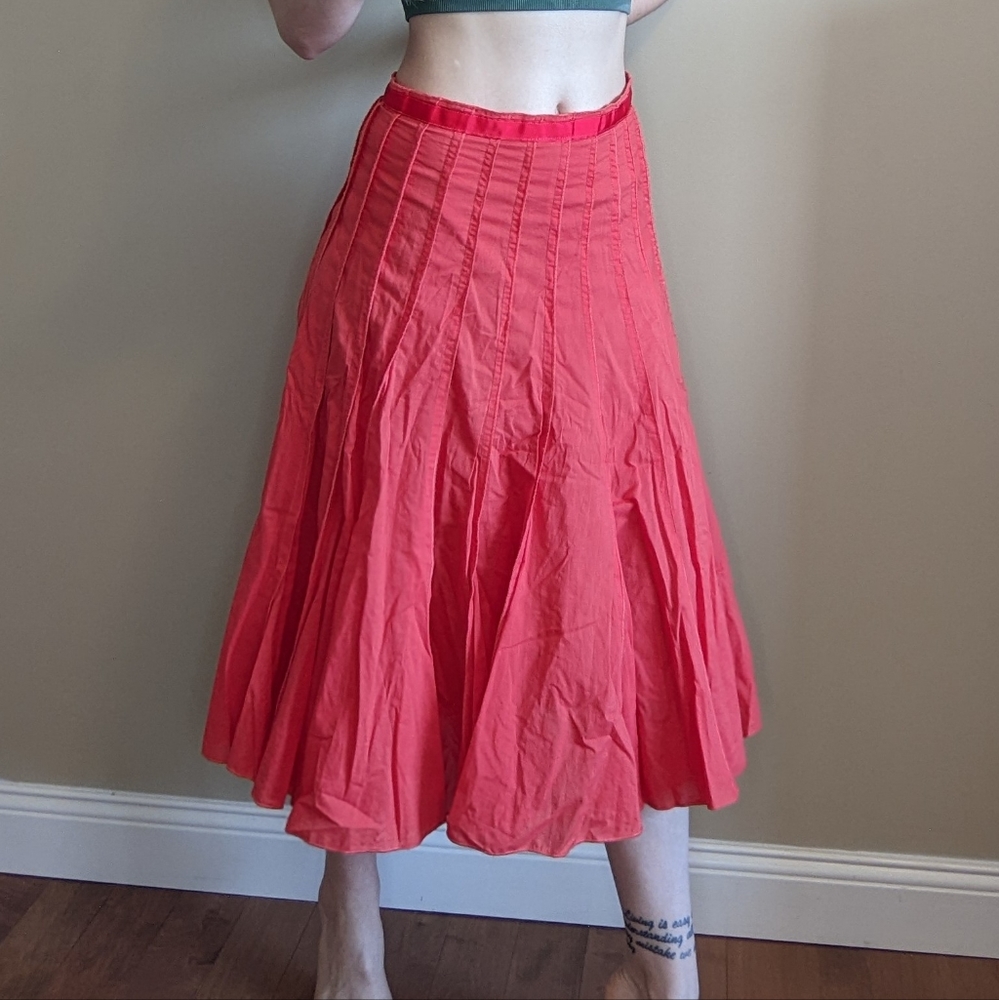 Retro Orange Midi Skirt 'Focus Lifestyle'